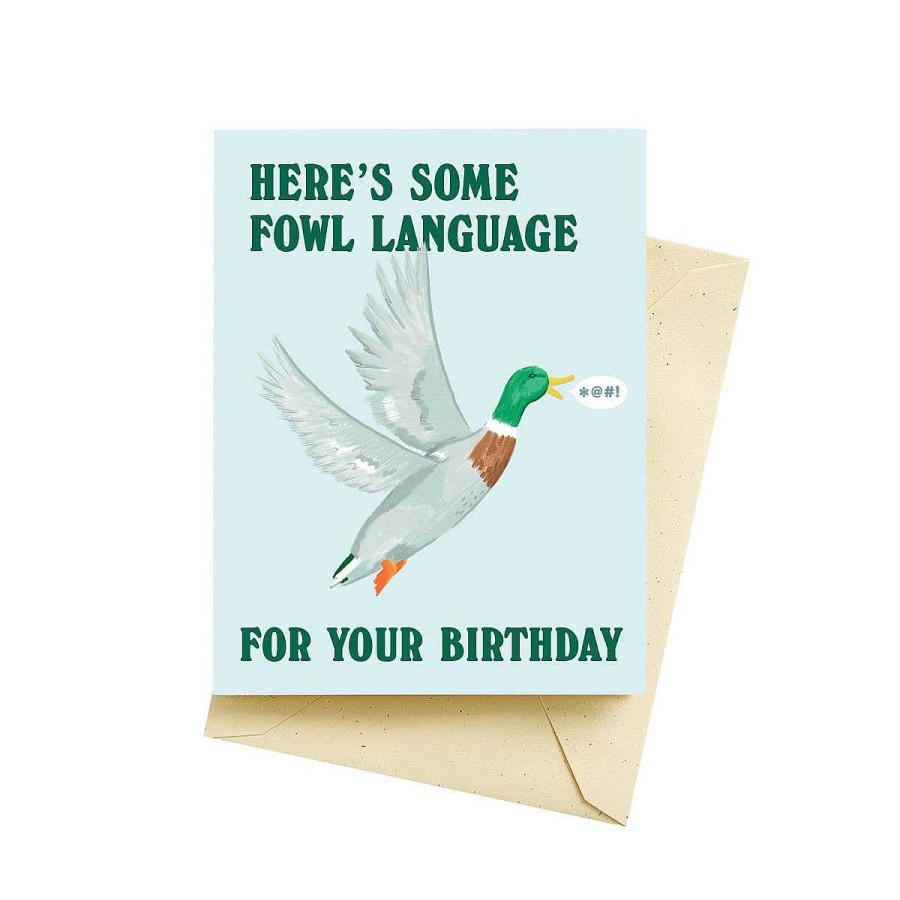 LARISSA LODEN Fowl Language Birthday Card Cards & Stationery