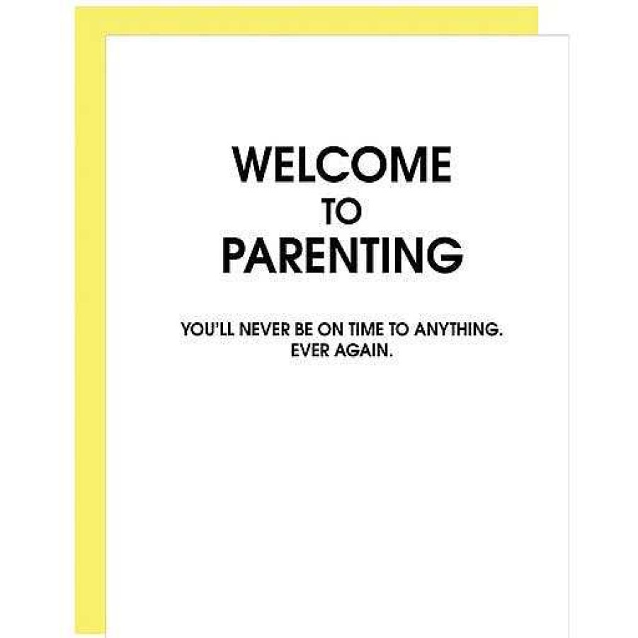 LARISSA LODEN Welcome To Parenting Never On Time Baby Card By Chez Gagn Cards & Stationery