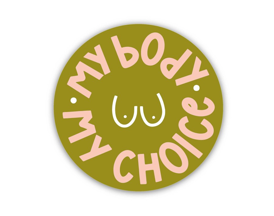 LARISSA LODEN My Body My Choice Boobies Sticker By Twentysome Design Cards & Stationery