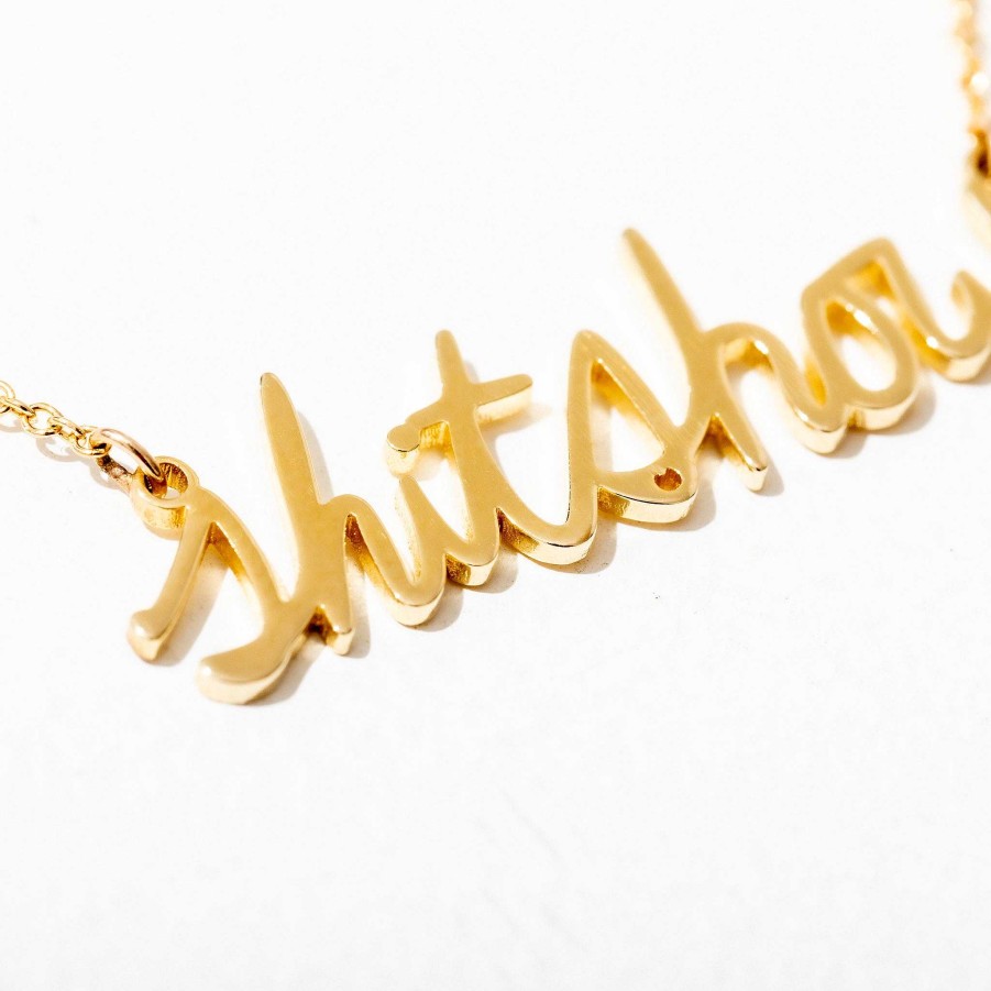 LARISSA LODEN Shit Show Script Necklace Necklaces