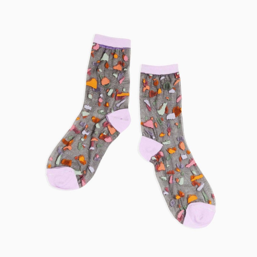 LARISSA LODEN Sheer Socks In Fragments Socks & Accessories