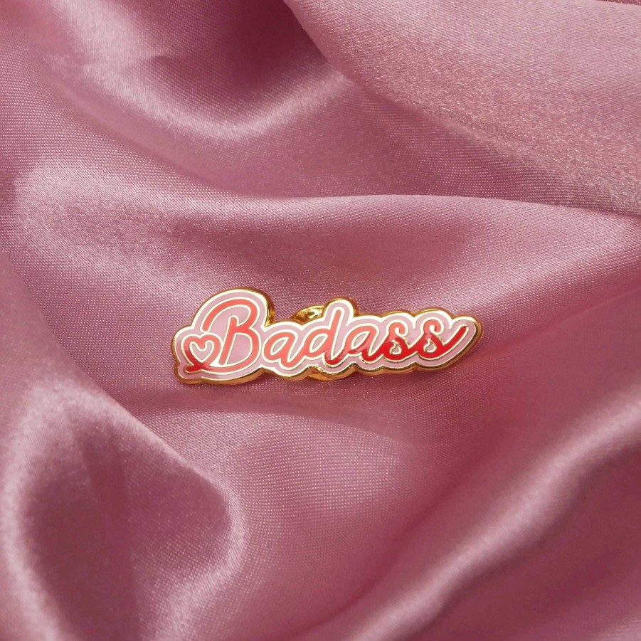 LARISSA LODEN Badass Pin By Malicieuse Socks & Accessories