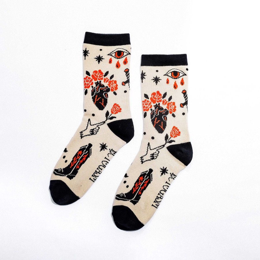 LARISSA LODEN Tattoo Flash Crew Socks Socks & Accessories