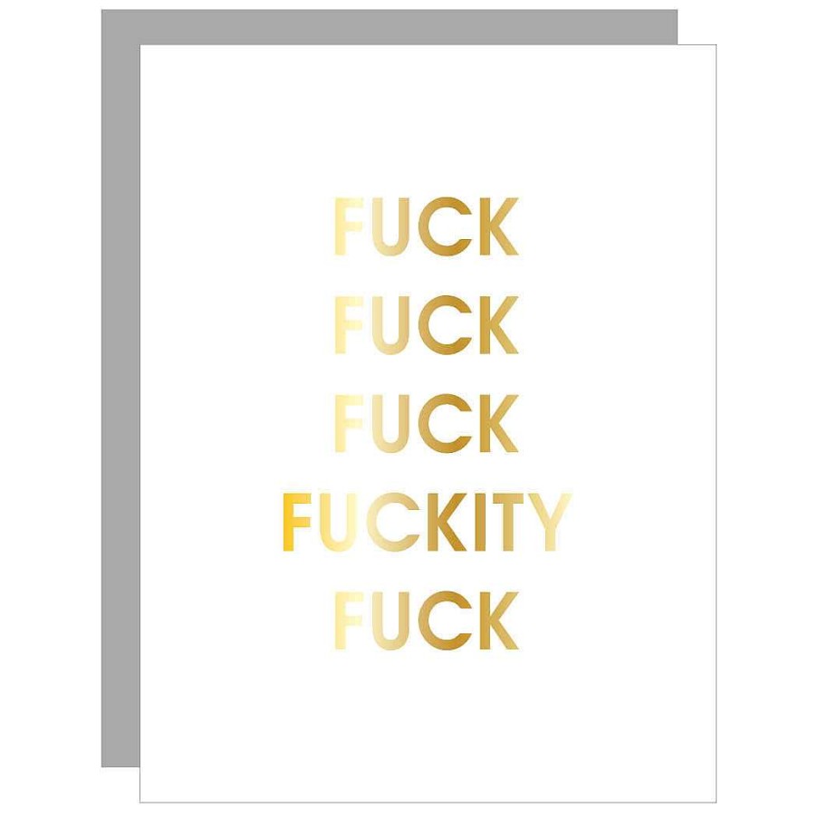 LARISSA LODEN Fuck Fuckity Fuck Fuck Letterpress Card By Chez Gagn Cards & Stationery