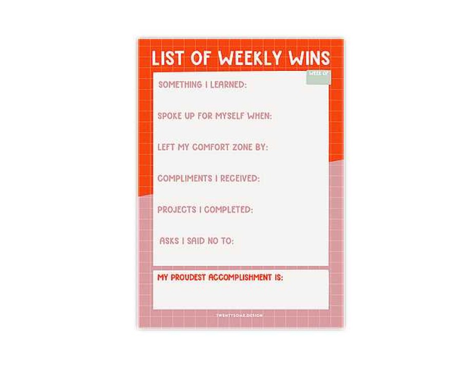 LARISSA LODEN List Of Weekly Wins Notepad By Twentysome Designs Cards & Stationery