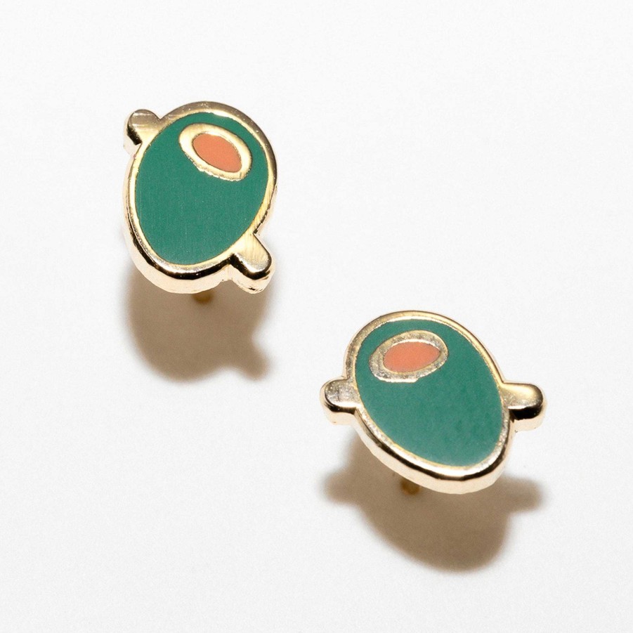 LARISSA LODEN Olive Studs Earrings