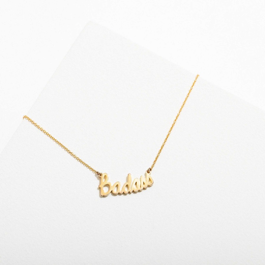 LARISSA LODEN Badass Script Necklace Necklaces