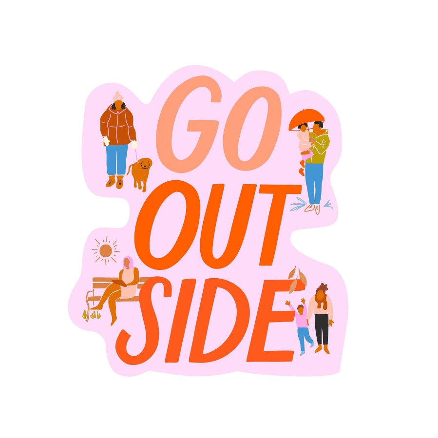 LARISSA LODEN Go Outside Sticker By Odd Daughter Paper Co Cards & Stationery