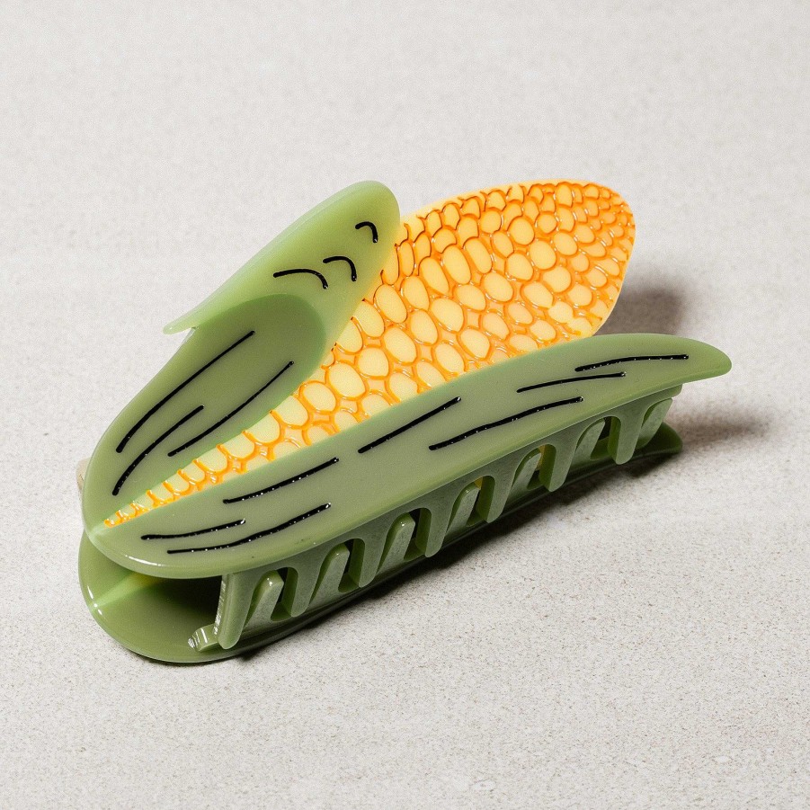 LARISSA LODEN Corn On The Cob Hair Claw By Jenny Lemons Socks & Accessories