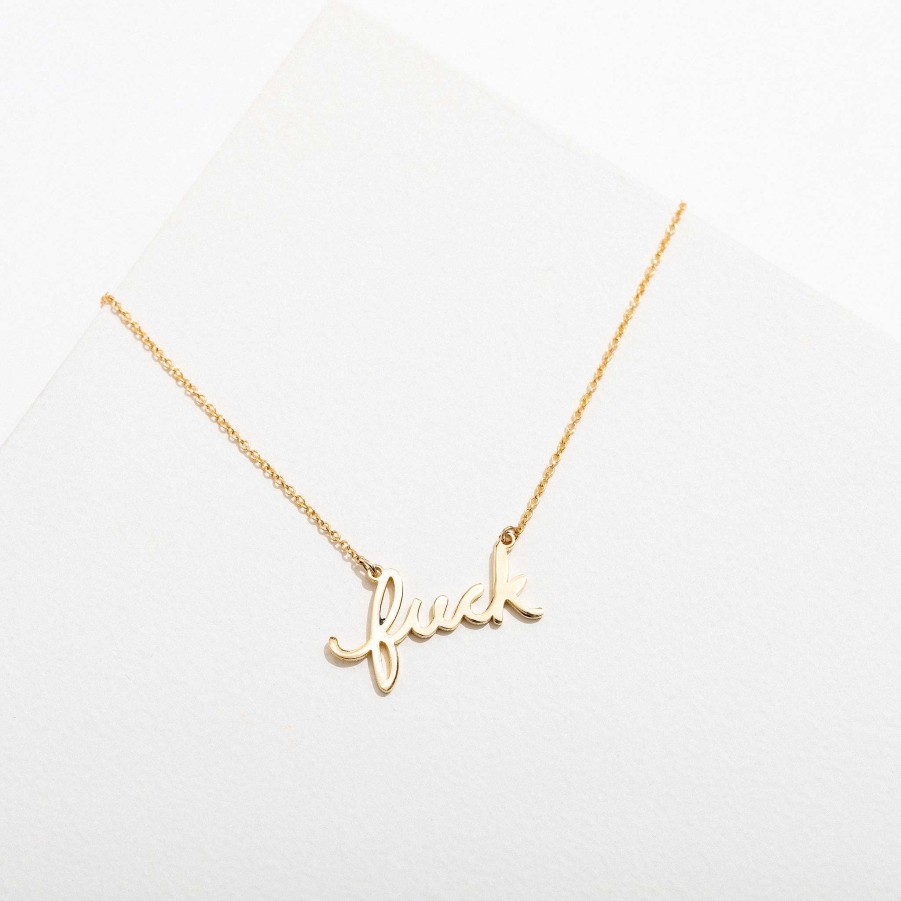 LARISSA LODEN Fuck Script Necklace Necklaces