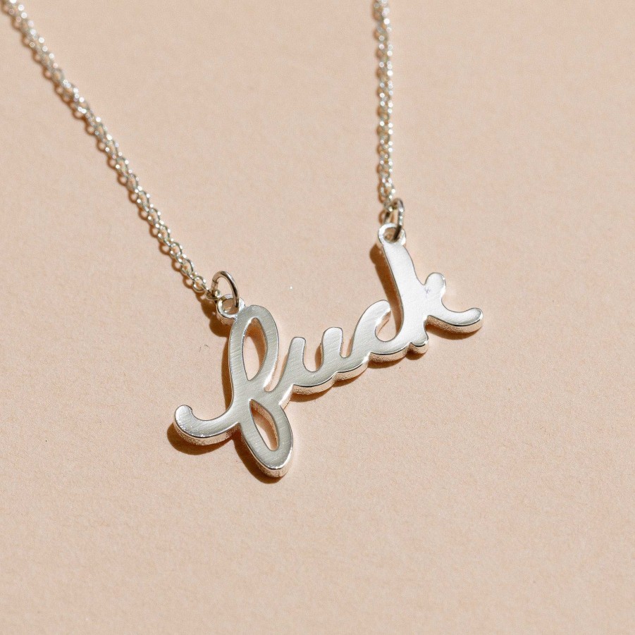 LARISSA LODEN Fuck Script Necklace Necklaces