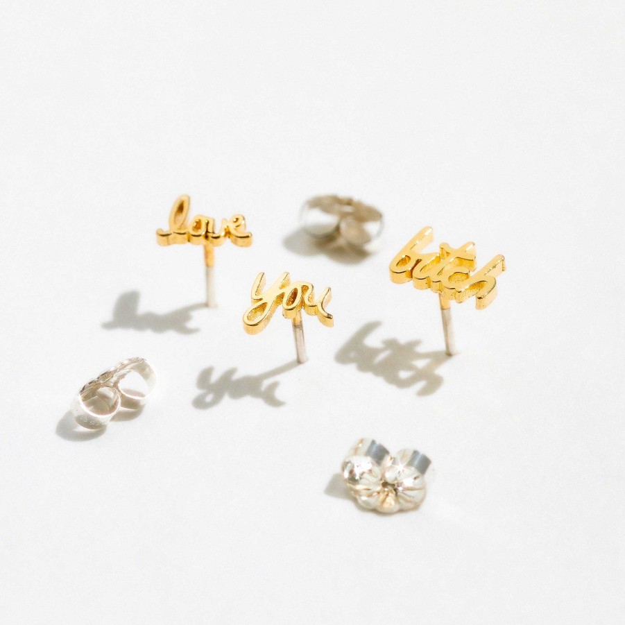 LARISSA LODEN Love You Bitch Studs Earrings