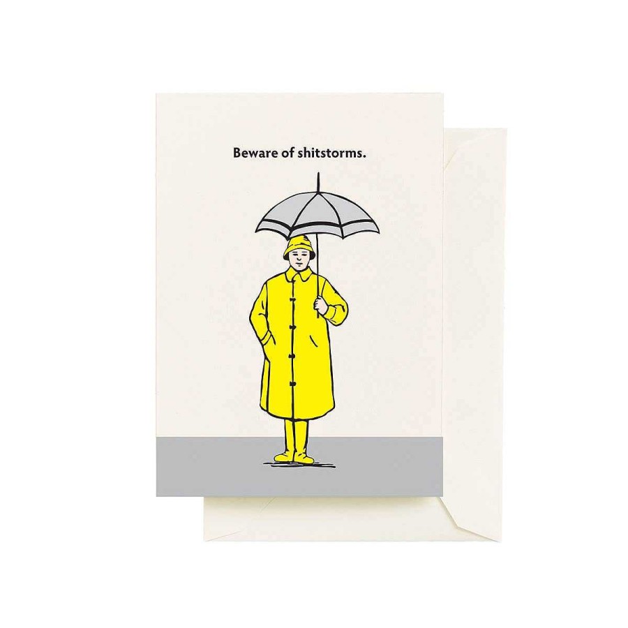 LARISSA LODEN Beware Of Shitstorms Card By Seltzer Goods Cards & Stationery