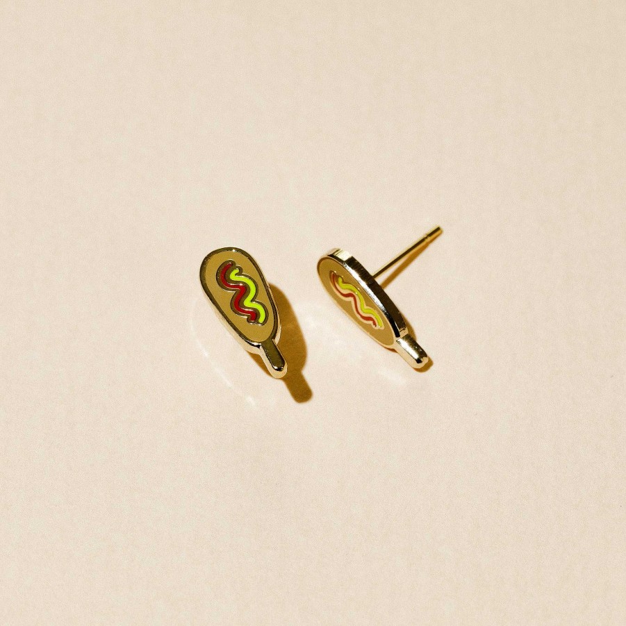 LARISSA LODEN Corn Dog Stud Earrings Earrings