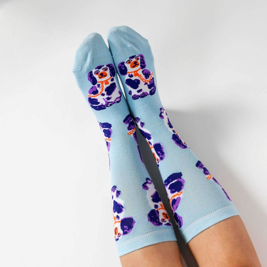 LARISSA LODEN Staffordshire Dogs Crew Socks By Yellow Owl Workshop Socks & Accessories