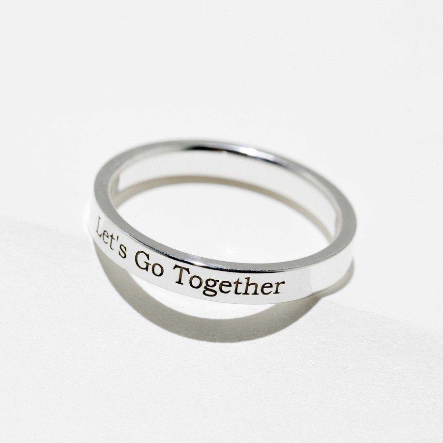 LARISSA LODEN Engraved Letter Ring - Custom Phrase Rings