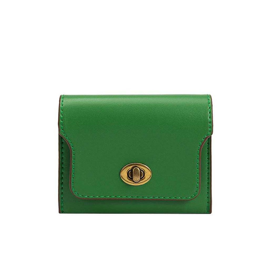 LARISSA LODEN Tara Card Case Wallet In Green Socks & Accessories