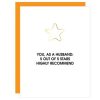 LARISSA LODEN 5 Star Husband Star Paperclip Card By Chez Gagn Cards & Stationery