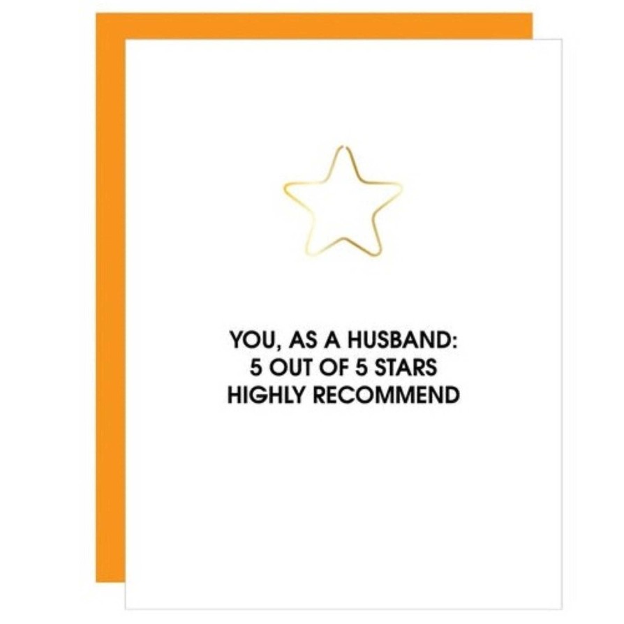 LARISSA LODEN 5 Star Husband Star Paperclip Card By Chez Gagn Cards & Stationery