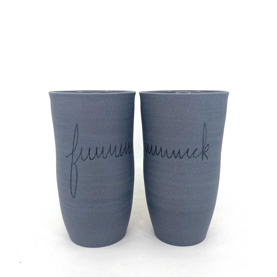 LARISSA LODEN Long Fuck Tumbler/Vase In Grey Home & Kitchen