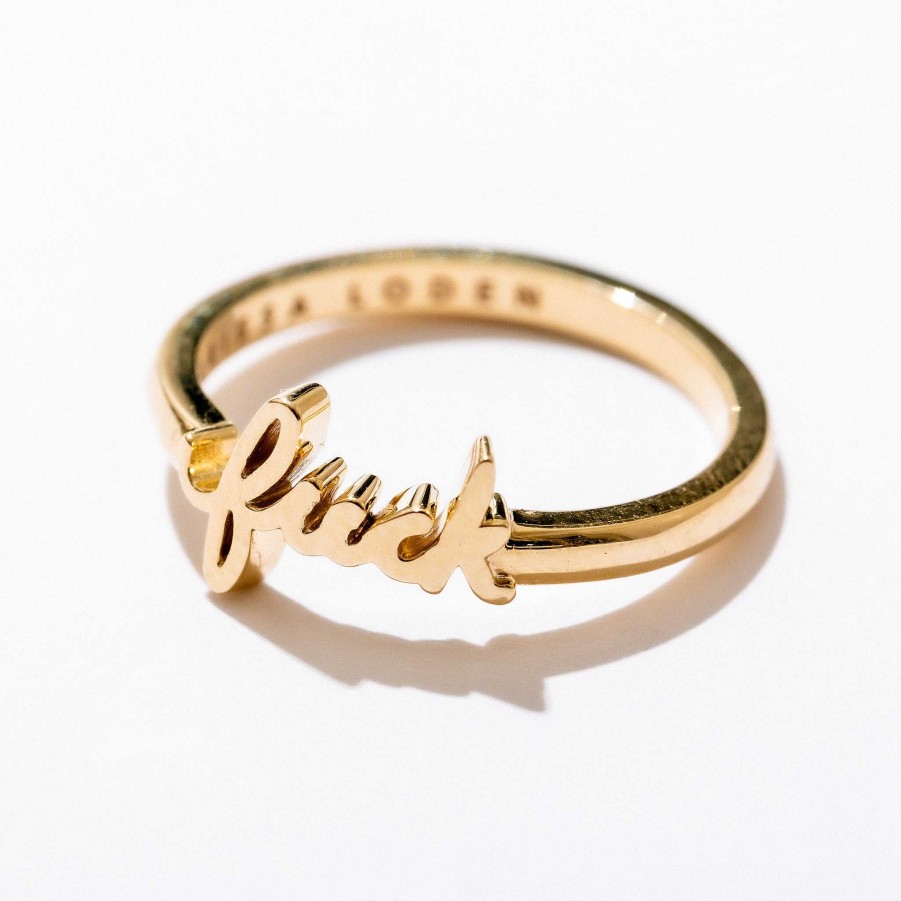 LARISSA LODEN Fuck Ring In 10K Gold Rings