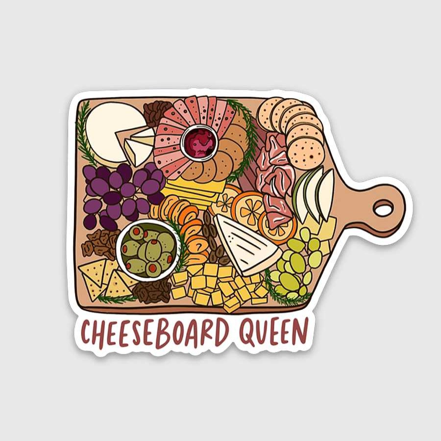 LARISSA LODEN Cheeseboard Queen Charcuterie Sticker By Brittany Paige Cards & Stationery