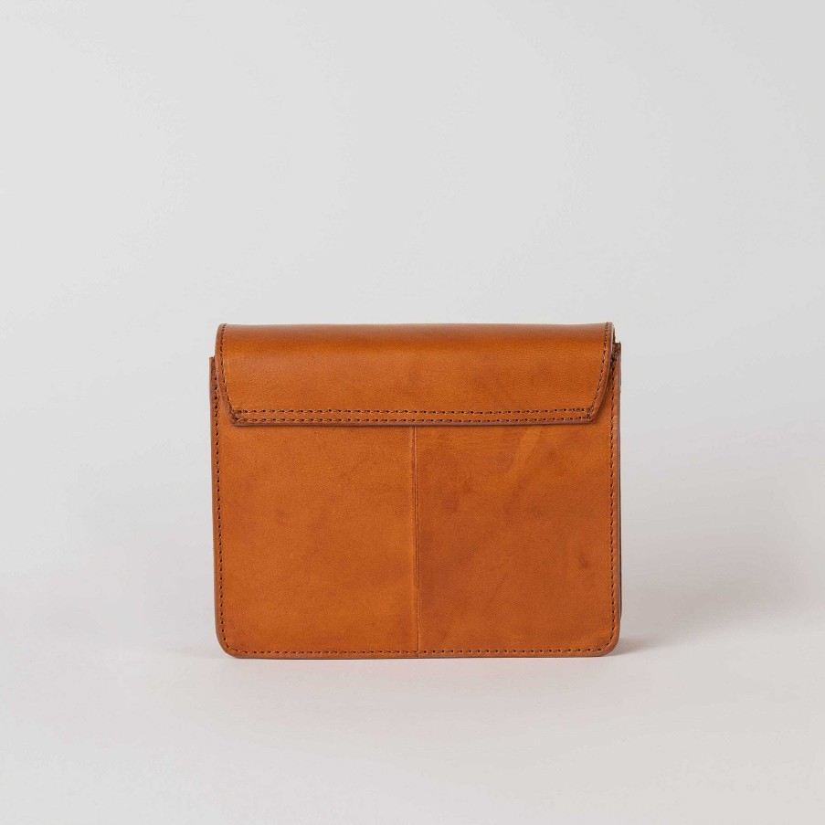 LARISSA LODEN Audrey Leather Crossbody Bag In Cognac Socks & Accessories